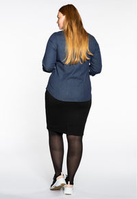 Blouse denim stretch - dark indigo - #3