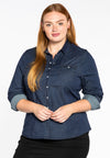 Blouse denim stretch - Indigo foncé