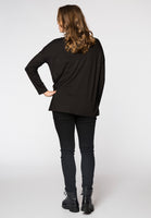 Shirt wide glitter love - black - #3