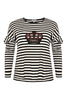 Shirt wide crown STRIPED - black  - #4