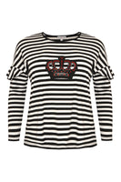 Shirt wide crown STRIPED - black - #4