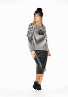 Shirt wide crown STRIPED - black  - #2