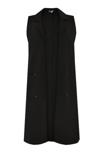 Jacket sleeveless INTERLOCK - black - #4