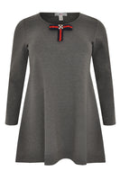 Tunic wide bot bow INTERLOCK - grey  - #4