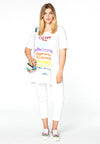 Tunic wide bottom TEXT - white 