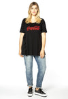 Tunic flare ruffle COCA COLA - black 