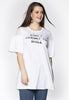 Tunic wide bottom frilled sleeve - white 