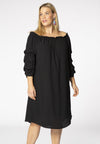 Dress puffed sleeves - black 