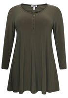 Tunic wide bottom buttoned DOLCE - green  - #1