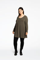 Tunic wide bottom buttoned DOLCE - green  - #2