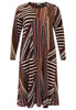 Dress plissé STRIPES - black  - #4