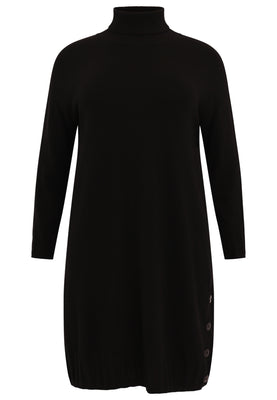 Dress high neck knitted - black  - #3