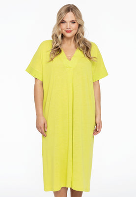 Dress wide COCOON - bright green - #1