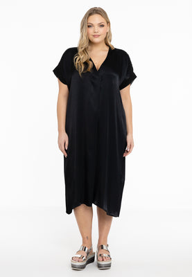 Dress kaftan V-neck - black  - #2