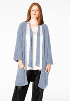 Cardigan scarf teddy - blue - #1