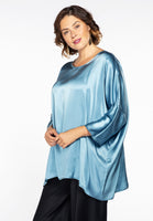 Blouse short SILK - blue - #1