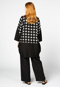 Tunic shaped bottom CIRCLE - black - #3