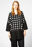 Tunic shaped bottom CIRCLE - black  - #1