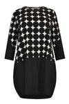 Tunic shaped bottom CIRCLE - black - #4