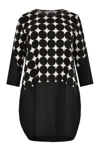 Tunic shaped bottom CIRCLE - black - #4