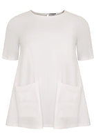 Tunic A-line pockets - white  - #4