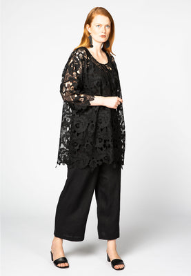 Tunic wide LACE - black  - #2