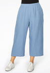 Trousers wide-fit 7/8 LINEN - indigo