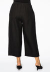 Trousers wide-fit 7/8 LINEN - black - #3