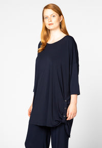 Tunic side puckering - blue - #1