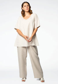 Tunic flare LINEN - ecru - #2