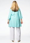 Blouse pleated LINEN - blue - #3