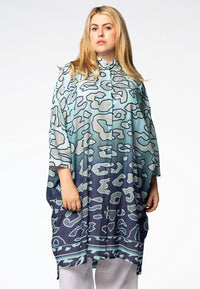 Blouse wide long LUGO - blue - #1