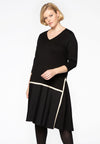 Dress plissé frill - black 