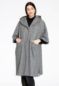 Poncho HERRINGBONE - grey - #1