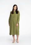 Blouse long LINEN - green 