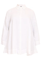 Blouse zipper LINEN - white  - #5