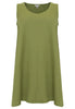 Tunic A-line sleeveless LINEN - green - #4