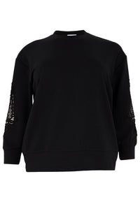 Sweatshirt lace sleeves - black - #4