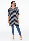 Dress wide T BRETON - blue