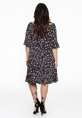 Dress wide neck BELLIS - black  - #3