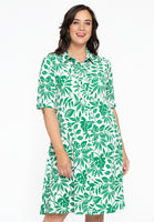 Blouse-dress ruffled MYKONOS - green - #1