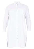 Blouse-dress POPLIN STRETCH - white  - #4