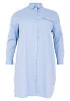 Blouse-dress POPLIN STRETCH - light blue - #4