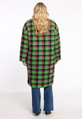 Coat boucle CHECK - green  - #3