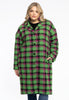 Coat boucle CHECK - green 