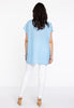 Blouse sleeveless LINEN - light blue - #3