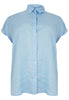 Blouse sleeveless LINEN - light blue - #4