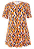 Tunic pleat HARLEQUIN - orange  - #4