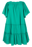 Dress flounces SOFT COTTON - green  - #4