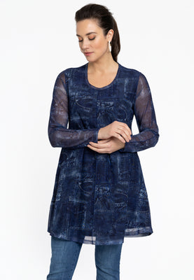 Tunic wide bottom DENIM MOUSSE - blue - #1